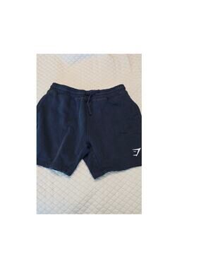 Gymshark fleece shorts Medium dark blue lounge logo